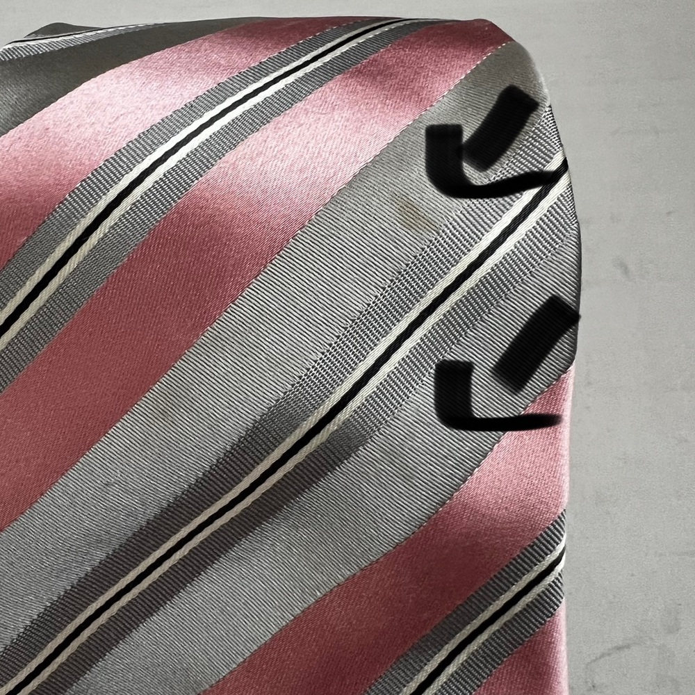 Donald TRUMP Signature Collection Handmade 100% Silk Designer Tie Gray Striped - Picture 10 of 10